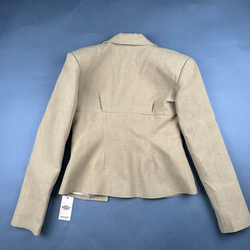 PLT Label Women's Tobacco Tailored Lace Up Corset Size US 8 Blazer Set NWT - Picture 15 of 15